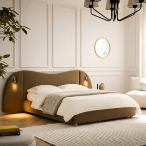 Egerie Extended Headboard Ottoman Storage Bed, Hazel Velvet
